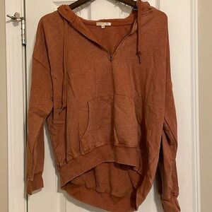 Burnt orange hooded sweatshirt
